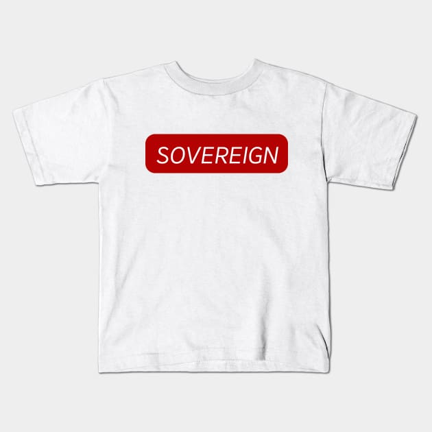 Spirituality Sovereign - Red White Kids T-Shirt by Mia